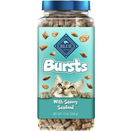 UPC: 0840243137077 | Blue Buffalo Bursts Seafood Flavor Crunchy Treats for Cats  Whole Grain  12 oz. Tub