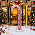 thumbnail image 2 of 4.2Ft Christmas Inflatable Decorations,Jumbo Candy Cane Inflatable Column Decoration for Xmas Holiday New Year Yard Lawn Patio Garden,Stand-up Christmas Candy Land Party Decor, 2 of 7
