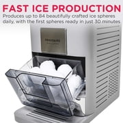 Frigidaire Gallery Artisanal Clear Sphere Ice Maker, Self-Cleaning Premium Ice Machine with Touch Controls, Grey