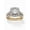10k Yellow Gold, variant on 2 Piece 1.93 TCW Princess-Cut Cubic Zirconia Square Halo Bridal Ring Set in Solid 10k Yellow or White Gold