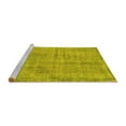 thumbnail image 2 of Ahgly Company Machine Washable Indoor Rectangle Persian Yellow Traditional Area Rugs, 7' x 9', 2 of 4