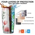 thumbnail image 7 of 20 Oz Pioneer Flower and Butterfly Coffee Tumbler Double Wall Insulated Stainless Steel Water Bottle | Metal Reusable Thermoses Flask with Cup Cap | Leak & Sweat Proof with Anti-Dust Lid, 7 of 7