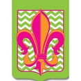 thumbnail image 3 of Jozie B 550 Green Chevron Fleur De Lis Flag, Large, 3 of 3