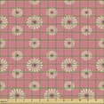 thumbnail image 2 of Ambesonne Floral Fabric by the Yard Upholstery, Love Theme Flowers, 1 Yard, Pale Yellow Pale Pink, 2 of 5