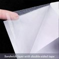 thumbnail image 2 of A4 Size White Double Sided Tape Sheets Strong Adhesive Tap Sheet Sticky Film 01mm for Arts Craft Photo Albums Making, 2 of 5