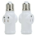 thumbnail image 2 of Adaptador de Salida de Bombilla, Instalacia Fácil PBT 3 Prong 2pcs Converter de Enchufe de Luz 0-125 Vac para Yardas, 2 of 7