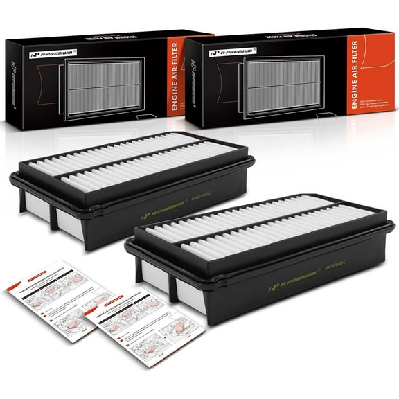 A-Premium 2-PC Engine Air Filter Compatible with Honda Odyssey 1999 2000 2001 V6 3.5L