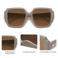 thumbnail image 3 of Gafas de Sol SOJOS Retro Cuadradas Polarizadas SJ2359 Marrón Unisex, 3 of 5