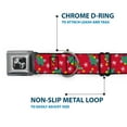 thumbnail image 5 of Buckle-Down Pet Collar, Dog Collar Metal Seatbelt Buckle, Festive Holiday Christmas Trees Scattered Red Multi Color, 15 to 24 Inches 1.0 Inch Wide, 5 of 8