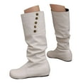 thumbnail image 6 of Women's Round Toe High Top Women's Boots With Flanged Oversized Fashion Boots, 6 of 8
