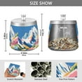 thumbnail image 2 of Yayeee Ashtray with Lid for Cigarette Smokeless Stainless Steel Home Ash Holder, Abstract Snow Mountain, 2 of 7