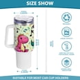 thumbnail image 3 of Dinosaur for Music 40 oz Tumbler with Handle Insulated&nbsp;Travel Mug&nbsp;Lid Straw Leak Proof Steel Vacuum Water Bottles Glasses Fits in Car Cup Holder, 3 of 7