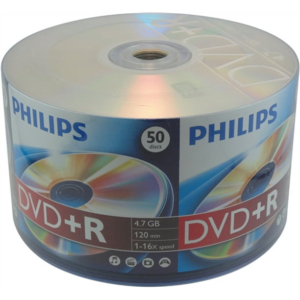 100 Philips 16x Dvd R 4 7gb Philips Logo On Top Walmart Com Walmart Com
