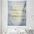 thumbnail image 1 of Minimalist Tapestry, Modern Artwork Style Geometric Long Striped Forms Graphic Illustration, Wall Hanging for Bedroom Living Room Dorm Decor, 60W X 80L Inches, Pale Yellow Blue, by Ambesonne, 1 of 2