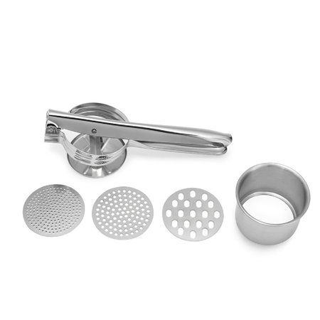 

SIMMY Kitchen Gadgets mash masher potato stainless steel potato ricer press 3 interchangeable discs masher potato