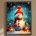thumbnail image 1 of Pintura De Diamante 5D DIY Taladro Redondo Completo Kit De Muñeco De Nieve Iluminado Decoración 30x40cm, 1 of 9