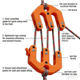 Rugged Outdoors Deer Game Hoist Pulley (1000lbs) – Ultralight Nylon ...