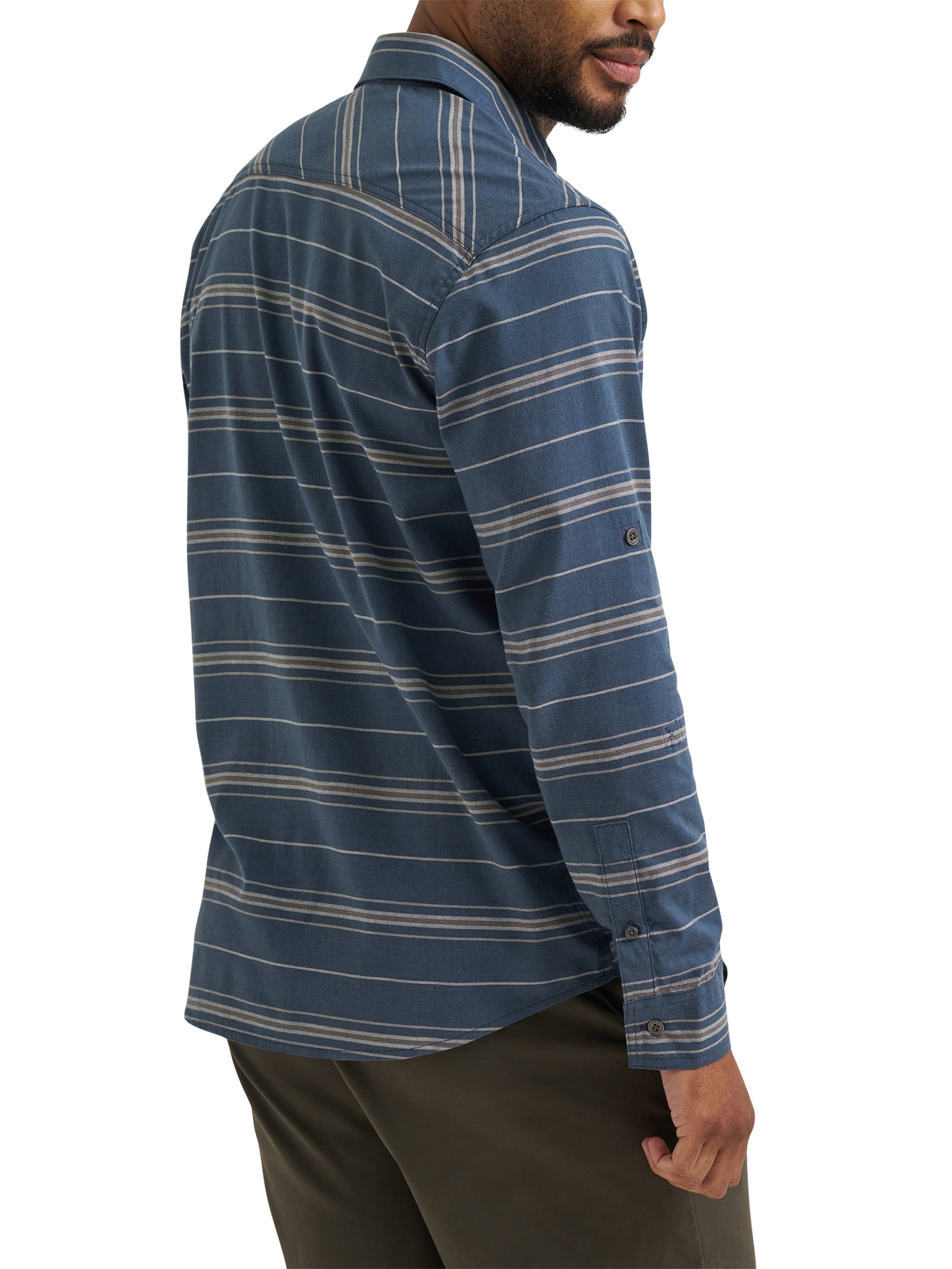 Wrangler Mens Long Sleeve Outdoor Single Pocket Shirt, Sizes S-3XL