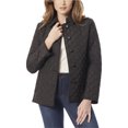 thumbnail image 1 of Jones New York Womens Button Down Quilted Jacket, black, Petite, PP/PXS, 1 of 1