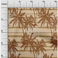 thumbnail image 2 of oneOone Cotton Cambric Brown Fabric Tropical Plam Tree With Stripes Sewing Material Print Fabric By The Yard 42 Inch Wide, 2 of 4