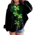 thumbnail image 6 of Staki St Patrick's Day Clothes Girls St. Patrick's Child Clover with Pockets Irish Long Sleeve Hoodie 3-12Y(Black,2-3 Years), 6 of 6