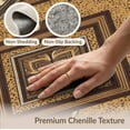 thumbnail image 6 of ODIKA 6'x9' Washable Area Rug Patchwork Faded Stripe Symmetrical Panel Arrangement Round Contrasting for Queen Size Bedroom, Under Bed, Master Suite, Easy Care, Non-Shedding, 6 of 7