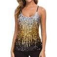 thumbnail image 3 of Babysbule Womens Tops, Women's Sequin Tops Glitter Party Strappy Tank Vest Camis, 3 of 4
