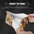 thumbnail image 5 of Lsque Yak Printed Long Tissue Box Cover Holder, Facial Paper Organizer Dispenser,Triangle with Bottom Belt, PVC Leather Decorative Organizer, 5 of 9