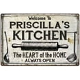 thumbnail image 1 of PRISCILLA'S Kitchen Farmhouse Sign 8 x 12 High Gloss Metal 208120033276, 1 of 1