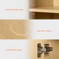 thumbnail image 4 of WAMPAT Buffet avec Rangement, Bahut de Cuisine avec Tablette Réglable et Porte, Crédence Moderne Style Ferme, Bar à Café pour Cuisine et Salle à Manger, Chêne, 4 of 8