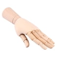 thumbnail image 1 of 7" Wood Art Mannequin Hand Model Flexible Moveable Fingers Manikin Hand Figure, Left Hand, 1 of 8