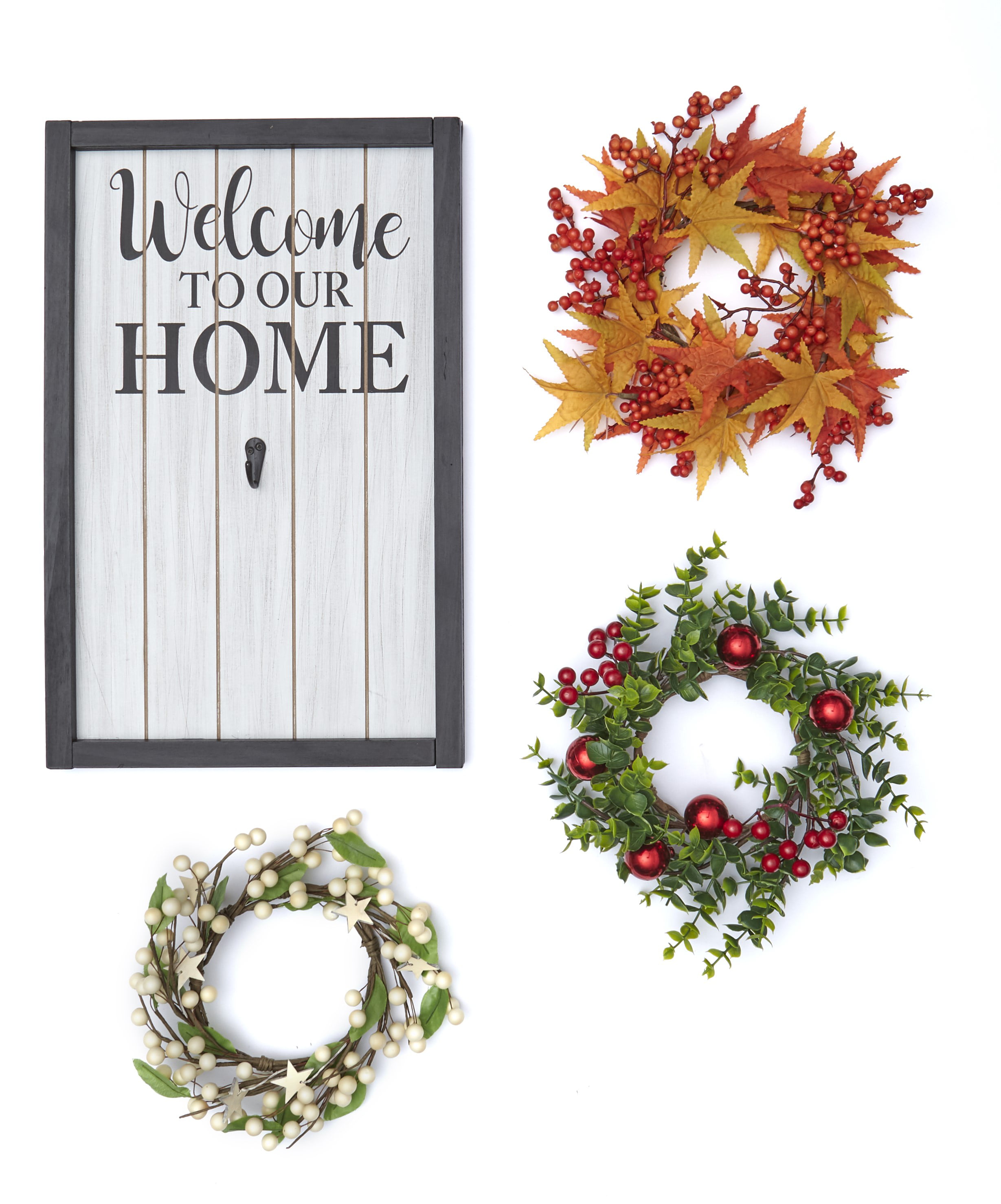 signs for wreaths Welcome to our happy place wreath attachment wreath add ons diy wreath kit wood signs for wreath