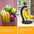 thumbnail image 5 of Bambloom Bamboo Banana Holder,Banana Hanger with Hook and Base for Kitchen Countertop,7x11.4",Black, 5 of 8