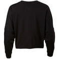 thumbnail image 3 of Women's Black Appalachian State Mountaineers Oversized Cropped Retro Long Sleeve T-Shirt, 3 of 3