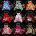 thumbnail image 3 of Wekity Drawstring Silk Bags with Flower Stitched Jewelry Packing Pouches Hand Sewn Embroidered Handmade Small Gift Storage Cloth Pouch Bags-2038, 3 of 5