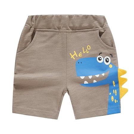 

JAHH Kids Clothes Casual Breathable Toddler Girls Boys Kid Sport Cartoon Dinosaur Prints Casual Shorts Fashion Beach Cargo Pants Shorts(5-6 Years Khaki)