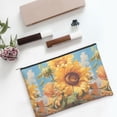 thumbnail image 6 of Hirioo Sunflower Blue Sky for Paper Reusable Cosmetic Bag Zipper Encouragement Travel Pouch Toiletry Bag for Women Girls, 6 of 7