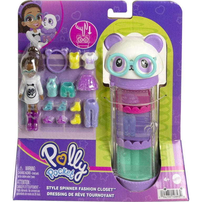 Polly Pocket Mini Spinner with 3-inch Shani Doll & 10 Accessories