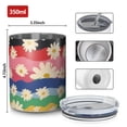thumbnail image 4 of 12oz Coffee Tumblers Pioneer Flower Stainless Steel Vacuum Insulated Travel Tumbler Coffee Cups Mug with Lid and Straw with Cleaning Brush for Cold & Hot Drinks, 4 of 5