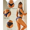 thumbnail image 3 of Cheeky Underwear for Women Lace No Show Bikini Soft Breathe Seamless Panties Ladies Sexy Hipster Set 6 Pack, 3 of 6