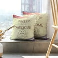 thumbnail image 6 of LALILO Throw Pillow Covers Quote With Vintage Morning Good Art Awesome Cushion Cover 18" x 18", 2 Pack, 6 of 6