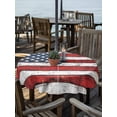 thumbnail image 3 of Round Outdoor Tablecloth With Umbrella Hole And Zipper– 4th of July Waterproof Patio Table Cover for Party, Picnic, Backyard, 60" Dia. , Patriotic Farmhouse American Flag Memorial Day, 3 of 8