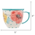 thumbnail image 2 of The Pioneer Woman Vintage Bloom Turquoise Cermaic 4-Piece 16-Ounce Coffee Mug Set, 2 of 9