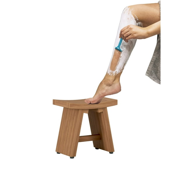 AquaTeak 13" Asia Teak Shower Foot Stool