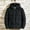 Solid Color, variant on EGNMCR Jackets for Men Men's Short Work Clothes Cotton Jacket Bread Jacket Thickened Long Sleeve Hooded Zipper Pocket Cotton Jacket Coat