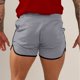 thumbnail image 4 of pstuiky Pantalones cortos para hombre, Pantalones cortos de fitness para hombre, de color liso, con bolsillos y vendaje para correr, culturismo y entrenamiento Pantalones cortos de golf, 4 of 5