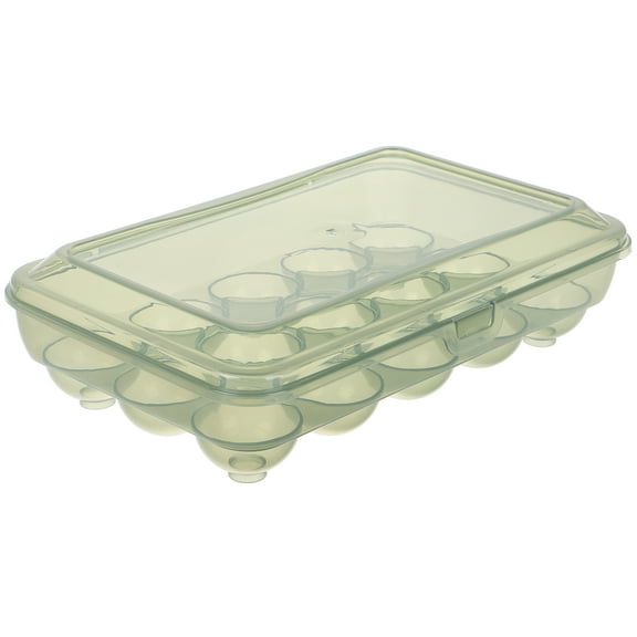 WHAMVOX Plastic Egg Holder with Flip Lid for Home Use Light Supply 12Egg Capacity