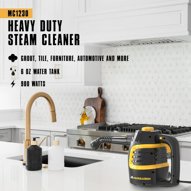 McCulloch MC1230 Handheld Steam Cleaner, 10 Minute Runtime, 11