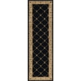 thumbnail image 3 of Sensation Traditional 2' x 10' Black and Beige Polypropylene Indoor Area Rug, 3 of 8