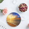 thumbnail image 4 of FMSHPON Ocean Waves Sunrise Pattern Set of 4 Round Coaster for Drinks, Absorbent Ceramic Stone Coasters Cup Mat with Cork Base for Home Kitchen Room Coffee Table Bar Decor, 4 of 6